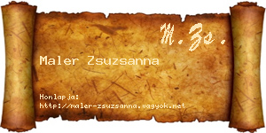 Maler Zsuzsanna névjegykártya